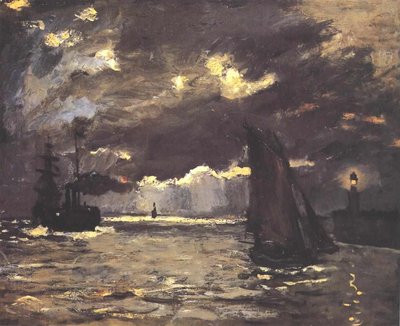Paesaggio marino effetto notte da Claude Monet